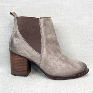 Sofft‎ Boots Womens 8.5M Welling Chelsea Bootie Shoes Brown Shimmer Block Heel